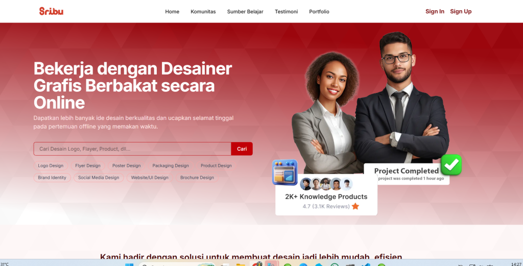 Pengalaman Lolos Tes Freelancer di Sribu: Diminta Membuat Landing Page Mirip Sribu
