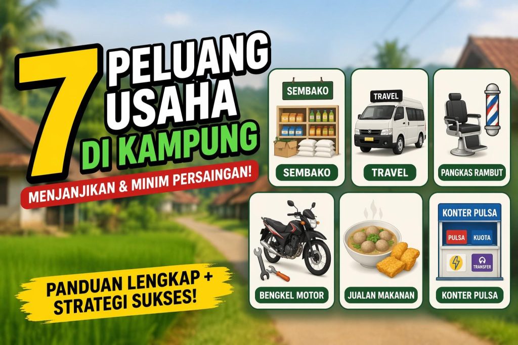 7 Peluang Usaha di Kampung yang Menjanjikan dan Minim Persaingan (Panduan Lengkap + Strategi Sukses)